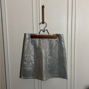 Silver Glitter Skirt
